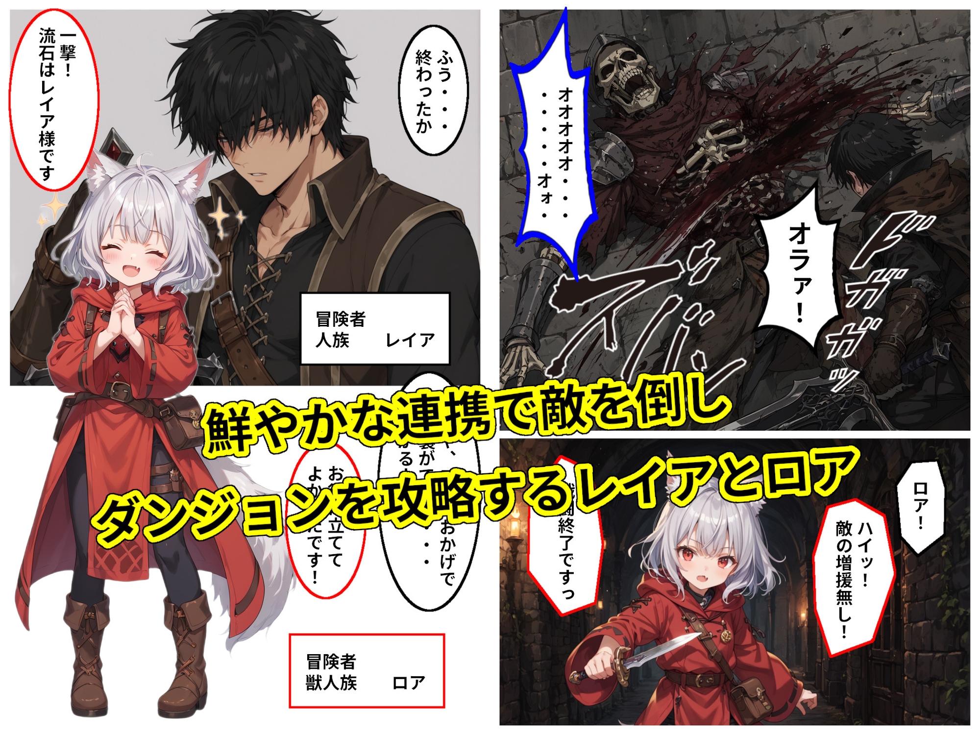 銀狼獣人の少女に子種を搾り取られながら旅をする魔族ミレイザ編