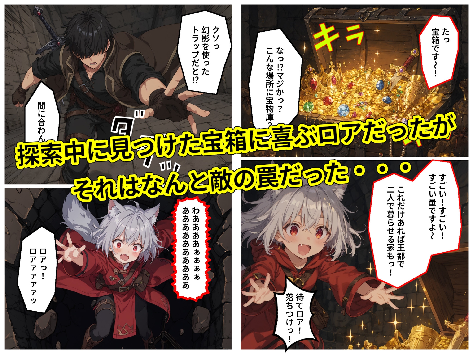 銀狼獣人の少女に子種を搾り取られながら旅をする魔族ミレイザ編