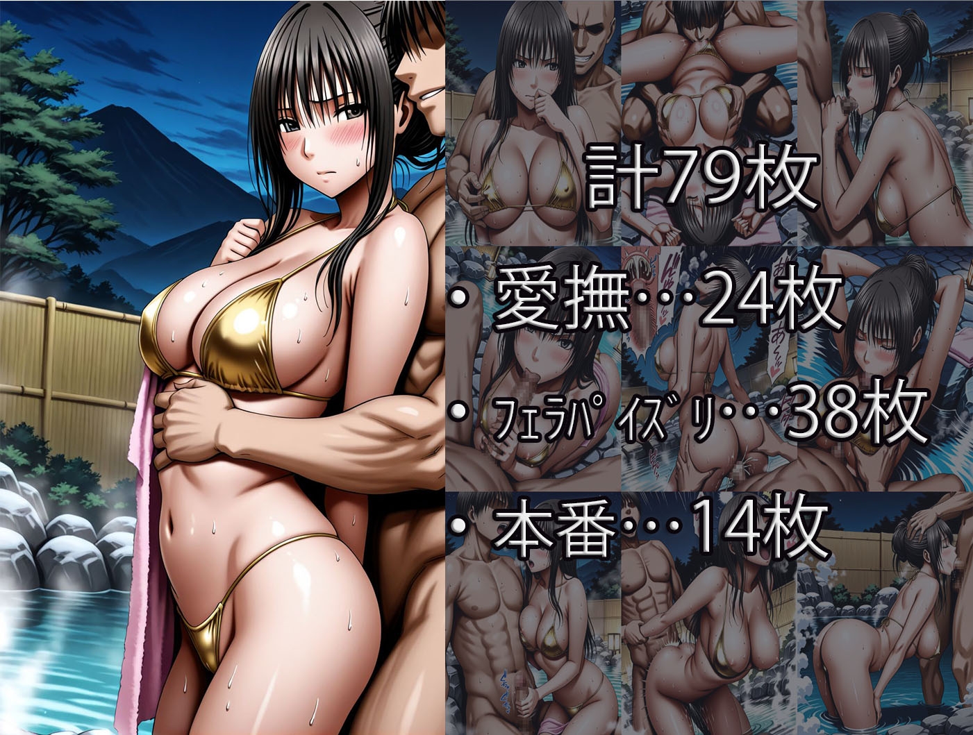 鈴〇彩花・持田〇ずさ・藤浦〇ナタ・南雲〇ゆき【金色ビキニ堕ち】