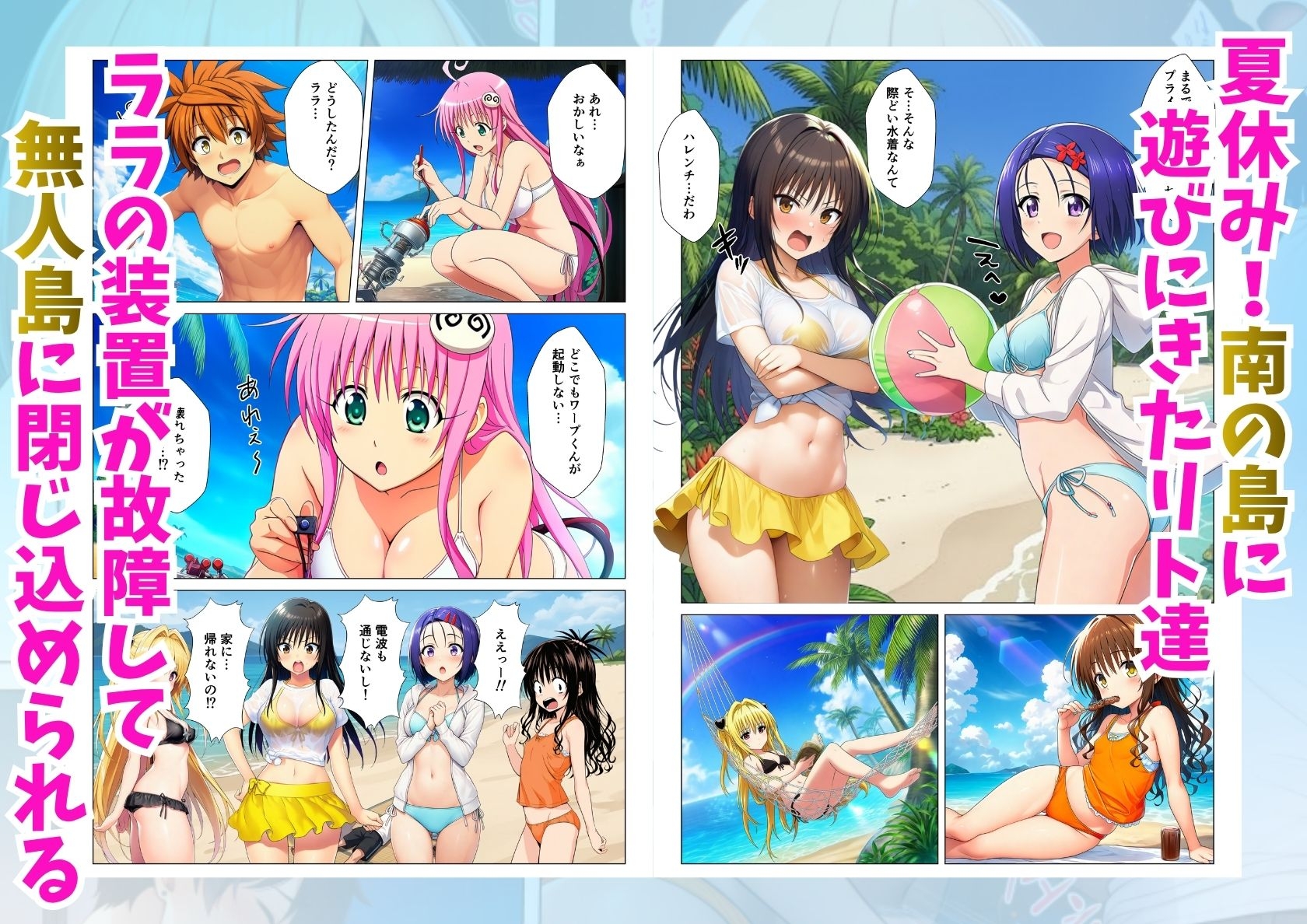 無人島でとらぶるハーレム！リトとヒロイン達のハレンチなサバイバル生活 – Preview 2