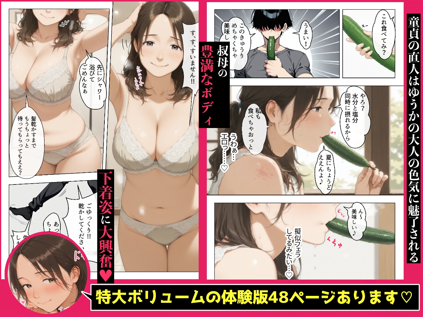 むちむち巨乳の人妻叔母さんに甘やかされながらイチャラブ筆おろしされた僕〜母性溢れる溺愛えっち〜