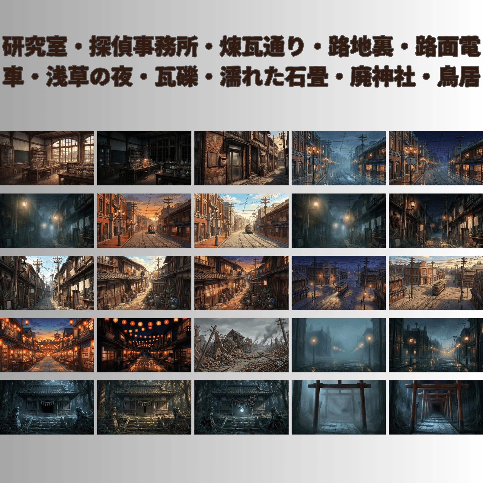【大正怪奇 背景素材140枚】帝都怪奇譚|昼夜怪奇血痕 差分あり【TRPG背景素材/CoC/ガスライト/ゲーム素材/ココフォリア対応】 – Preview 7