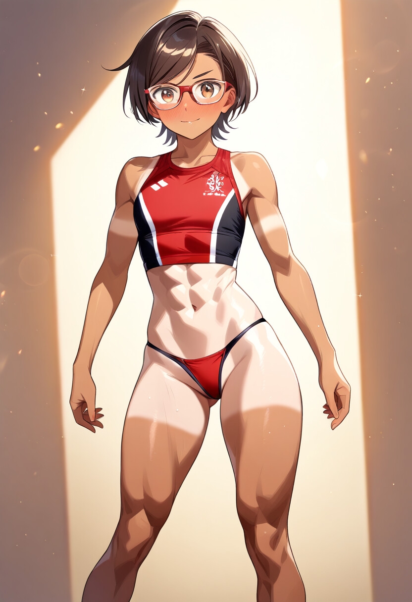 メガネっ娘陸上選手 早見 莉佳 500枚