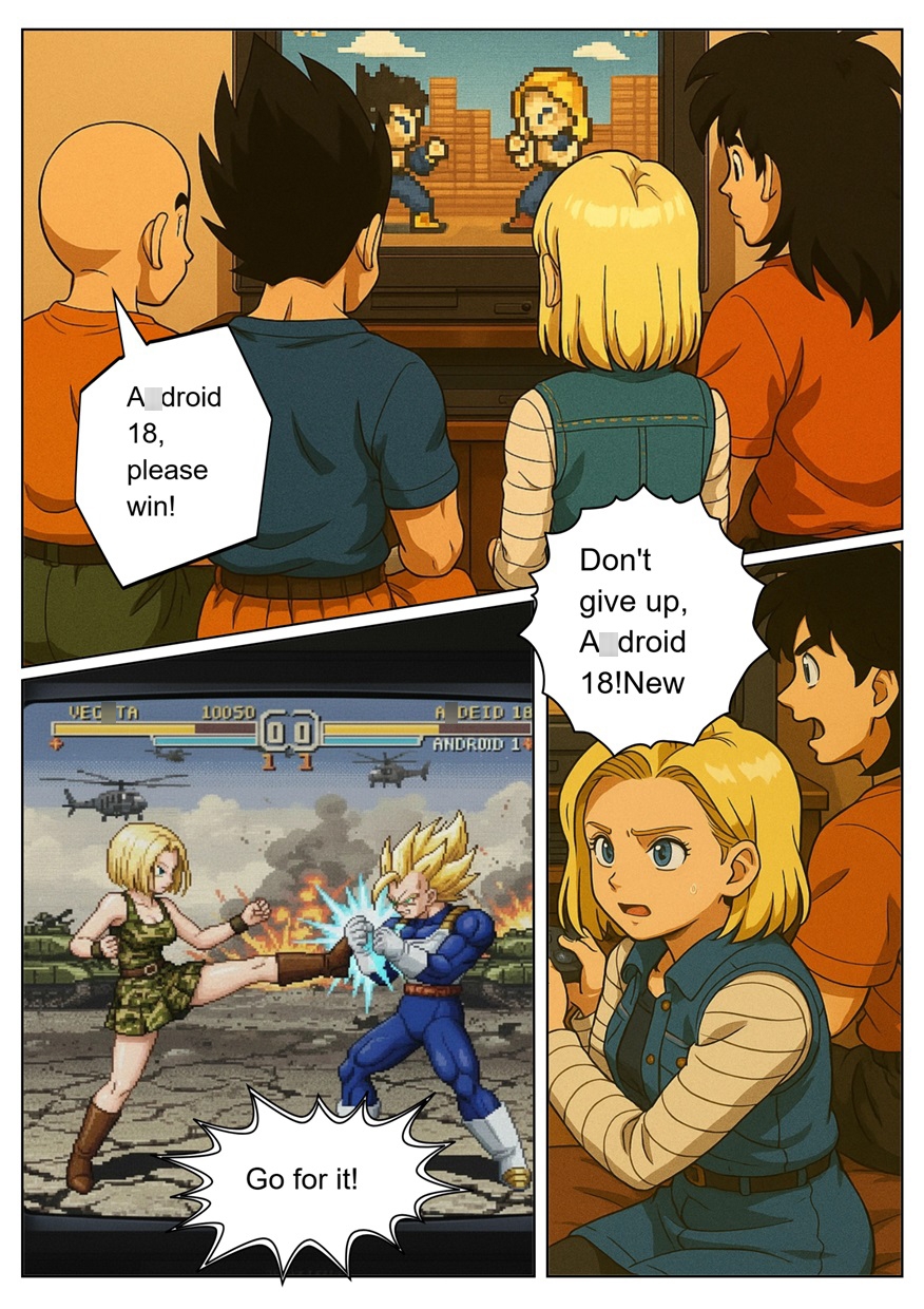 [NTR Manga] Axdroid18 is seduced by a Saiyan during a brief time alone with him while drinking. She continues to have sex with ….