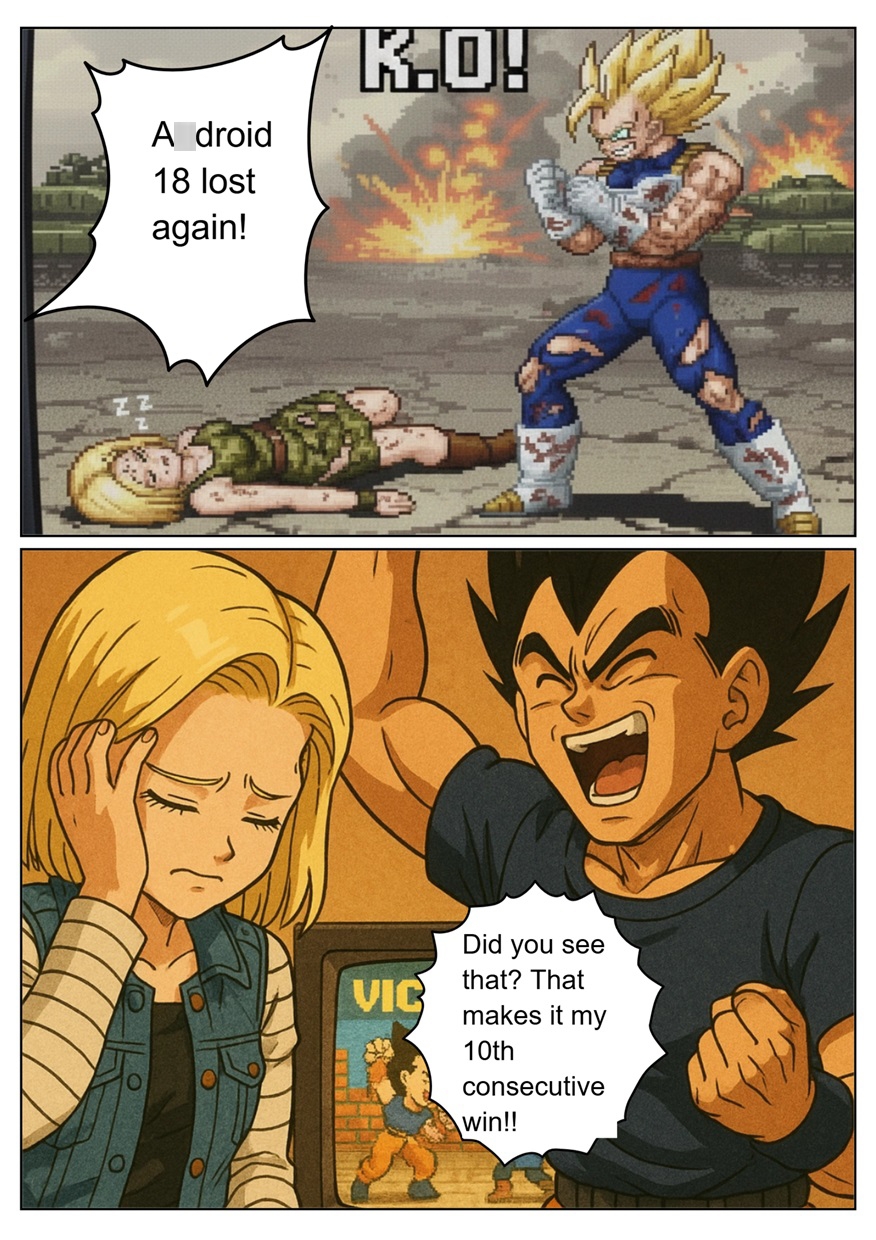 [NTR Manga] Axdroid18 is seduced by a Saiyan during a brief time alone with him while drinking. She continues to have sex with ….