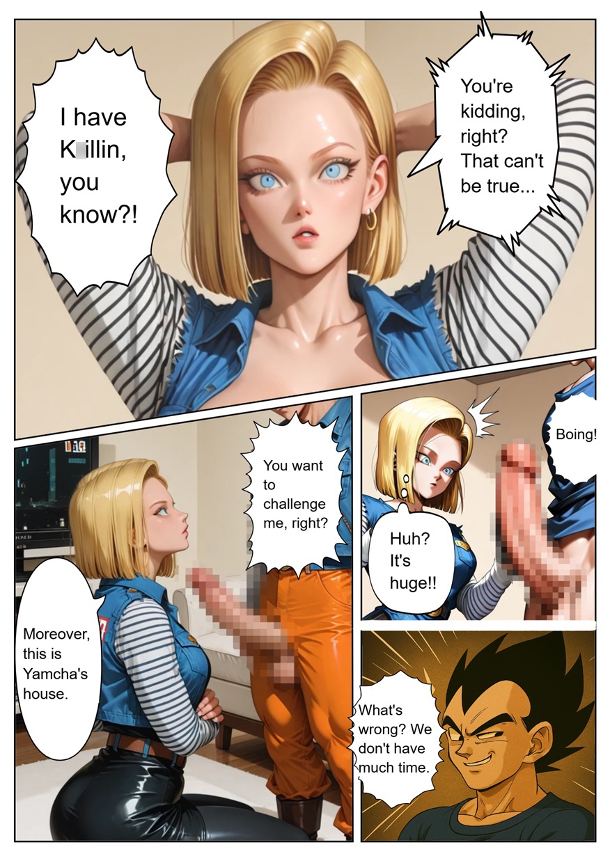 [NTR Manga] Axdroid18 is seduced by a Saiyan during a brief time alone with him while drinking. She continues to have sex with …. – Preview 8