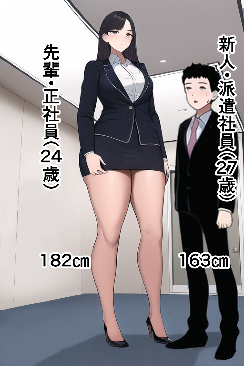 高身長女性×低身長男性 言葉責め集(スーツ女性編) – Preview 2