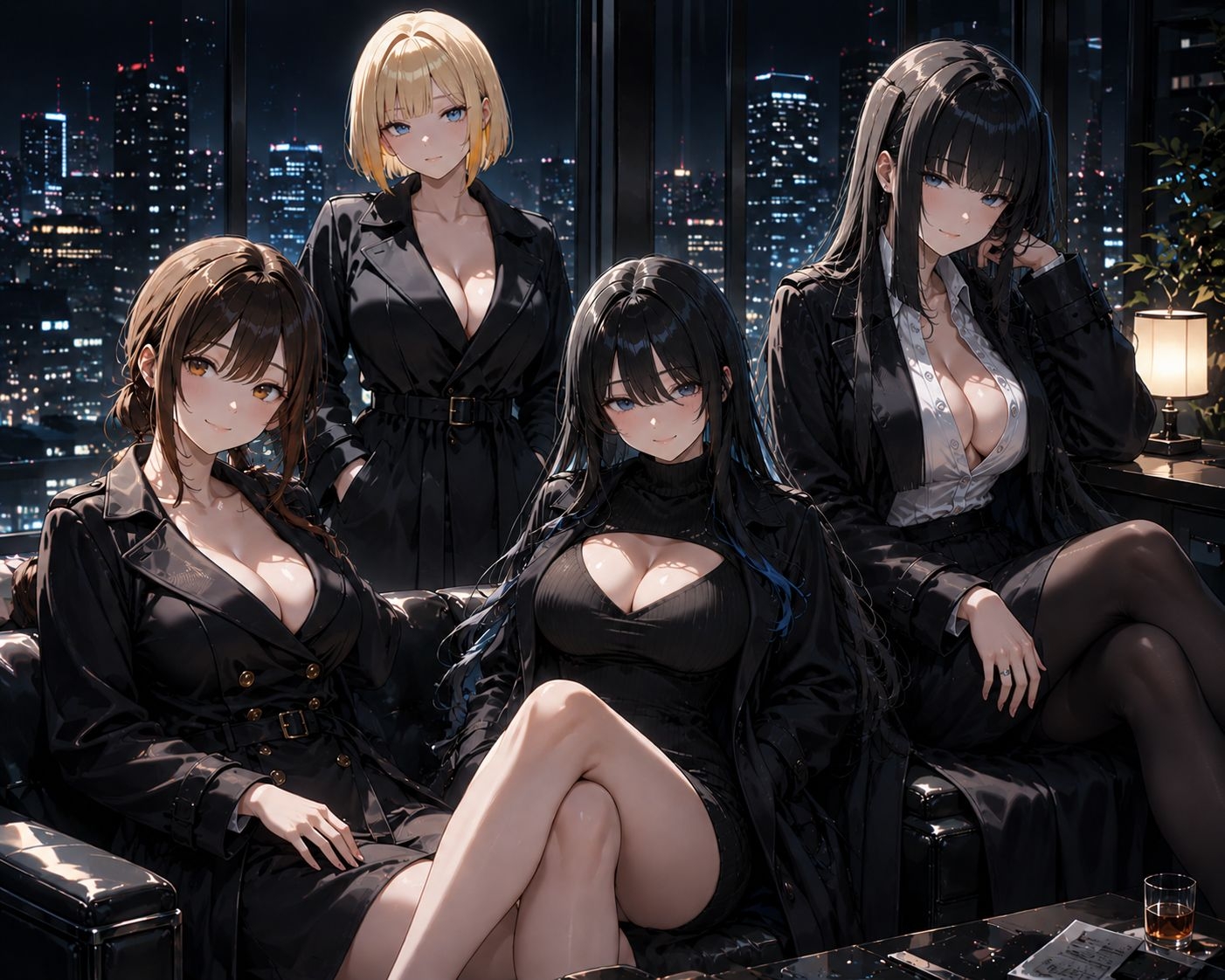 黒コートの女性CG集 Vol.01 夜の誘惑