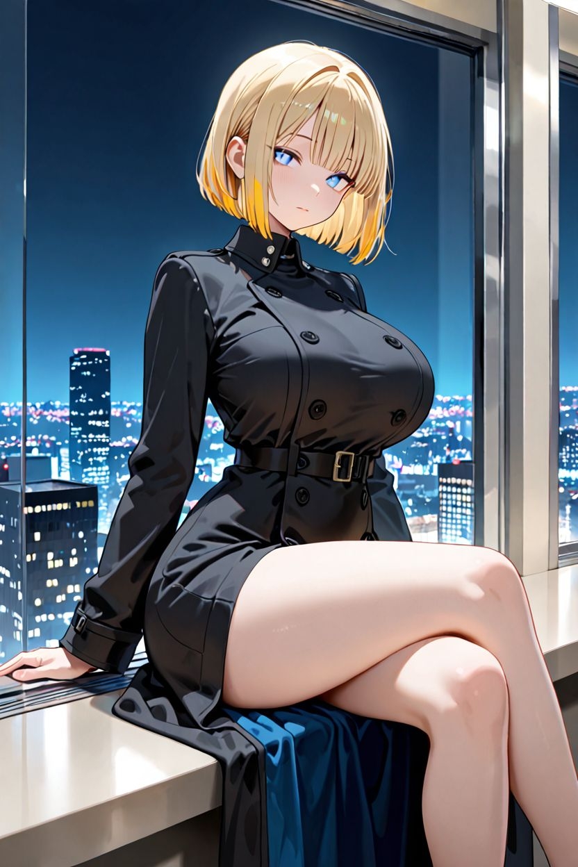黒コートの女性CG集 Vol.01 夜の誘惑