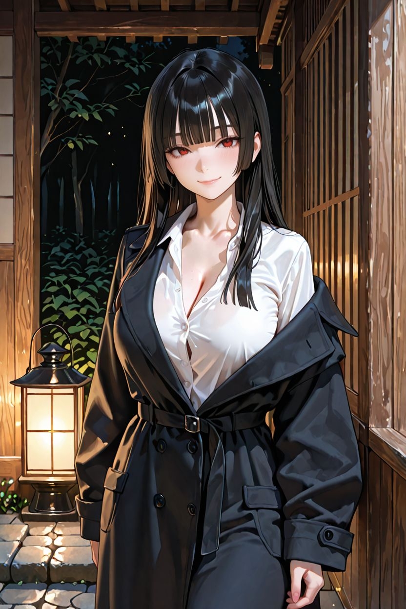 黒コートの女性CG集 Vol.01 夜の誘惑