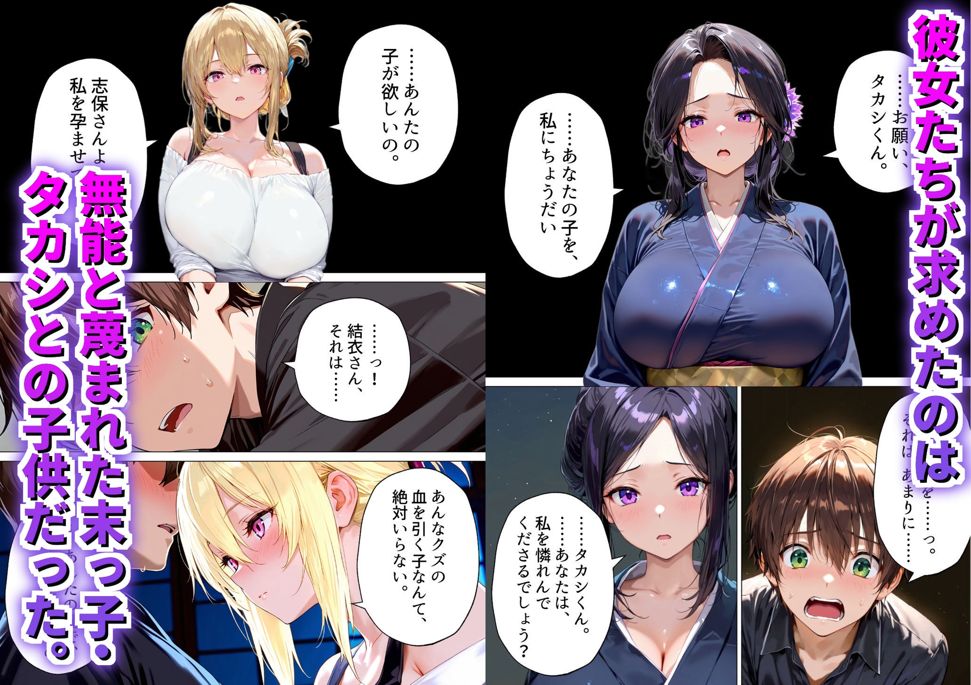 種付けの代役 ～期待外れの末っ子が、二人の兄嫁に托卵を強要されるまで～