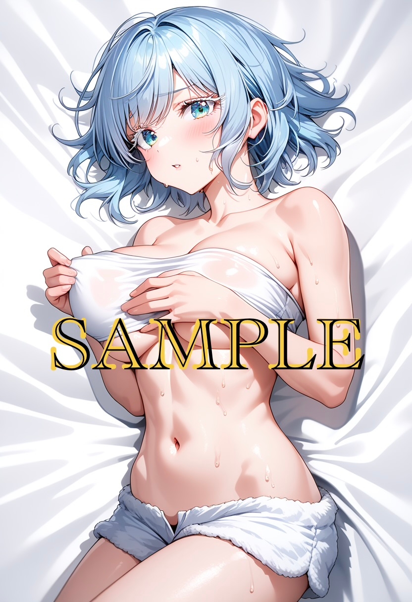 【AI】青髪セクシー弾けるたわわ♪揉んで大きくなるおっぱいオナニー♡ – Preview 2
