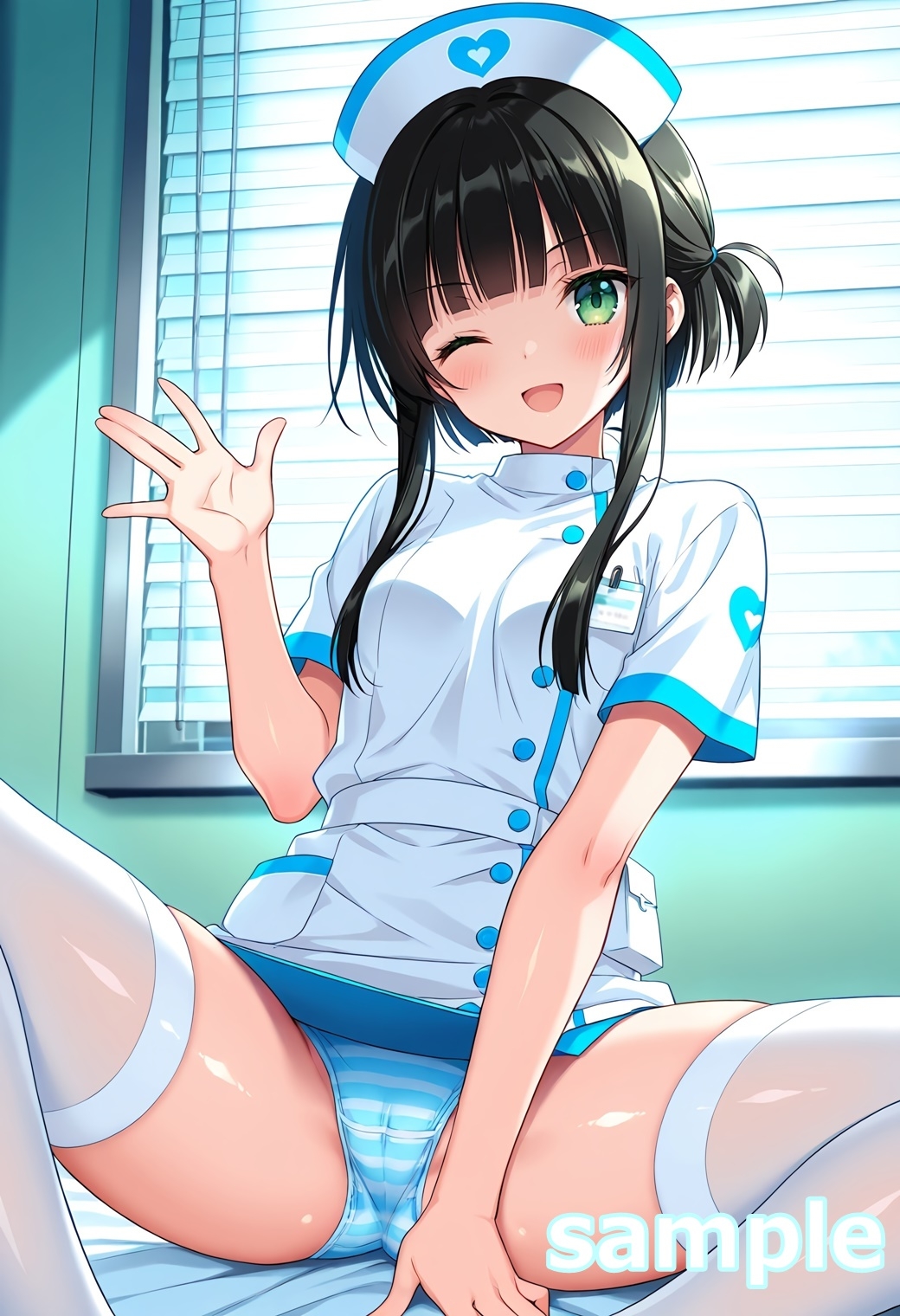 おパンツ拝見イラスト集 ～ミニスカナースさん編～
