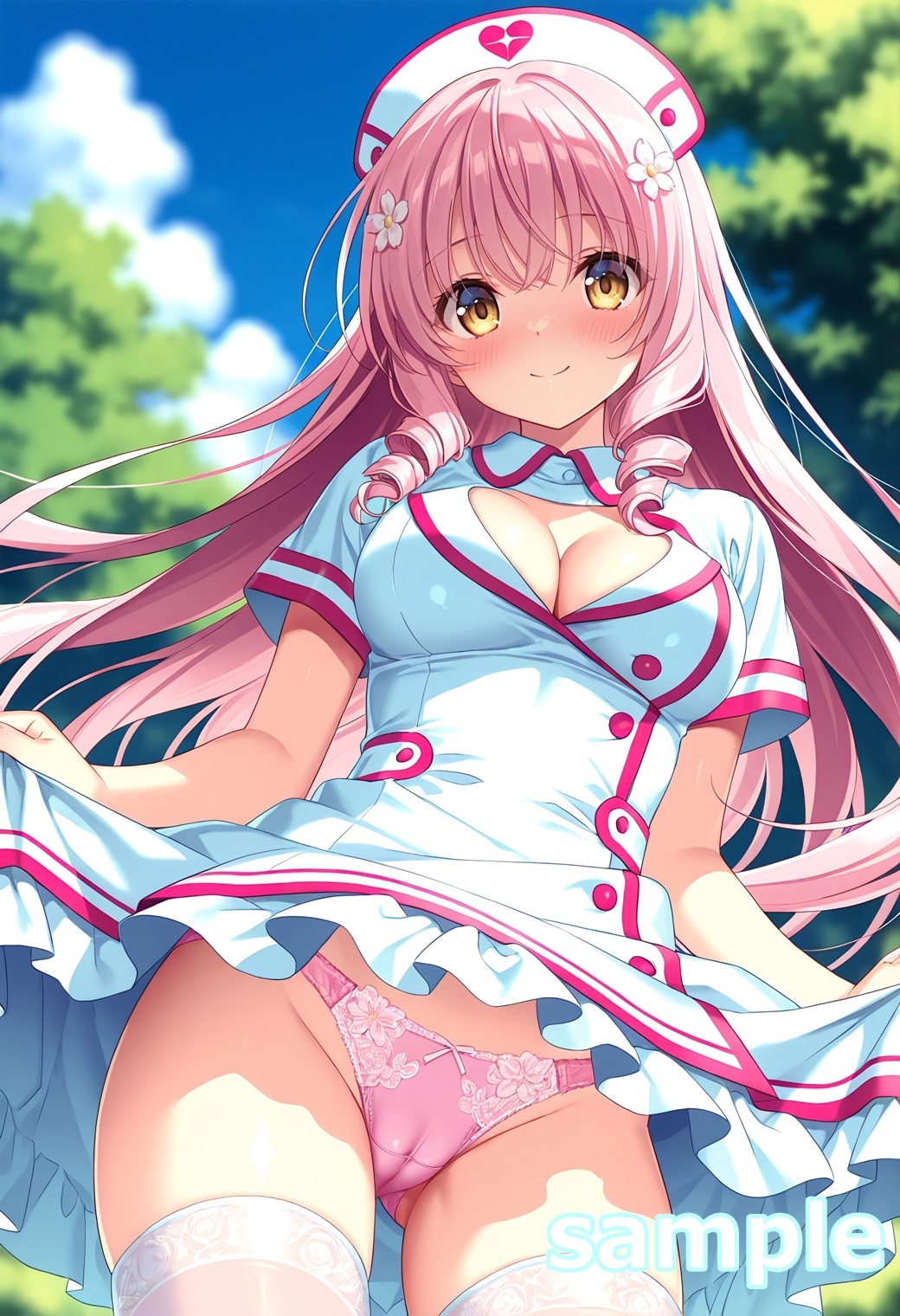 おパンツ拝見イラスト集 ～ミニスカナースさん編～