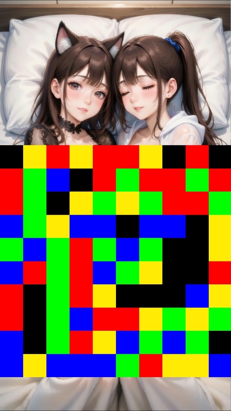 【 シームレス動画・着エロに特化！】もざ消し！ パート4 〜モザイク風ブロックをなぞって消す爽快パズルゲーム〜