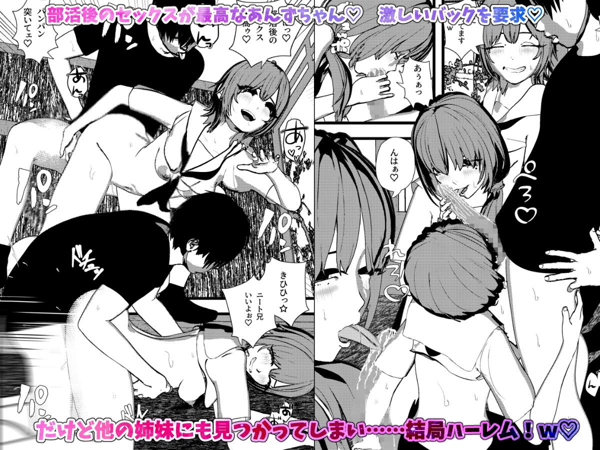 <総集編>田舎ちっぱい3姉妹とハーレムSEX！<1><2><3><4> – Preview 6