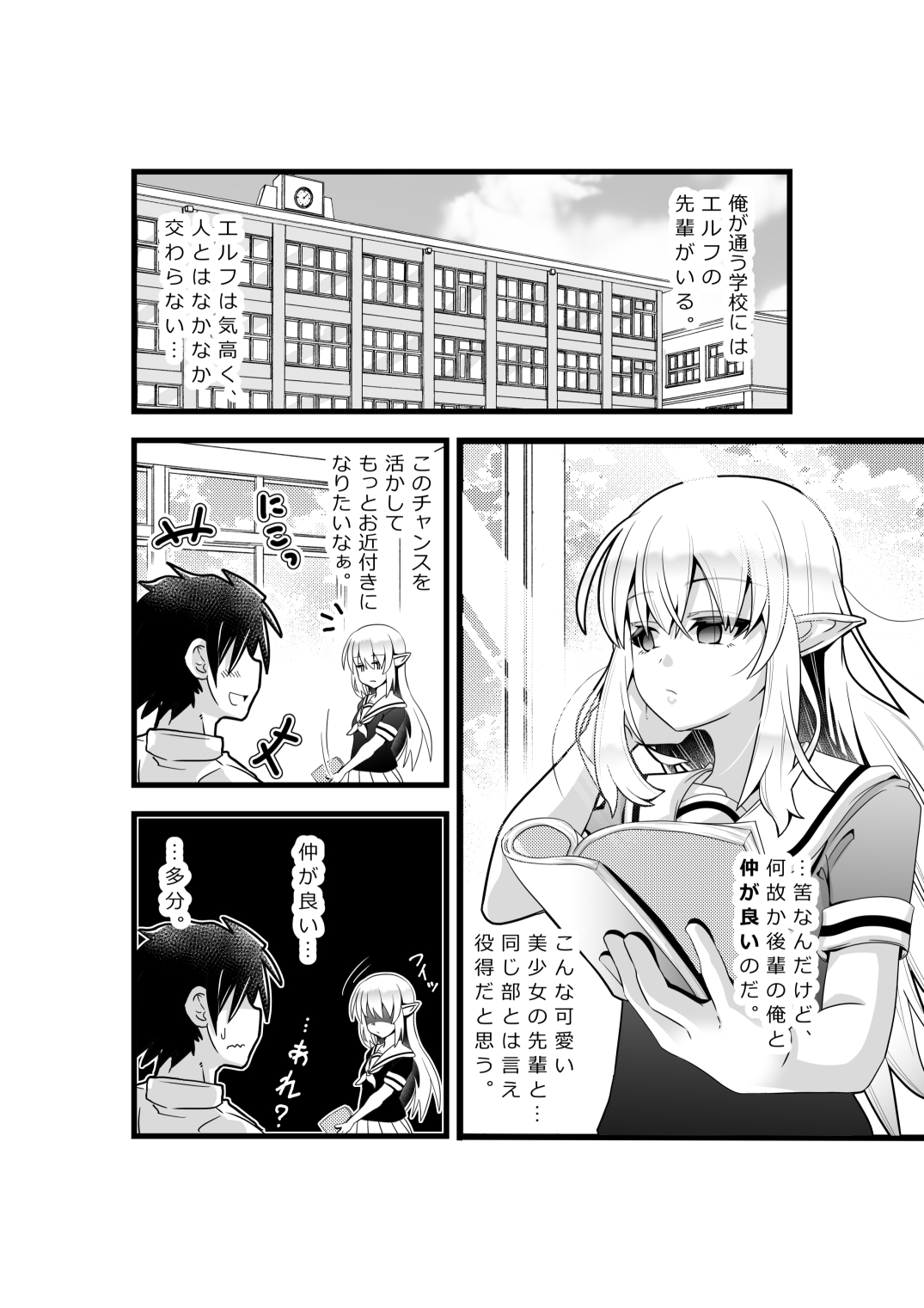 エルフ先輩とモテ魔法(巨乳になる)。 – Preview 2