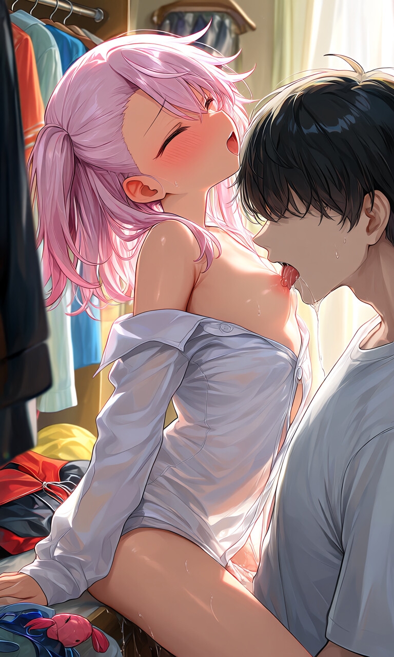 クローゼットで妹の処女まんこ開発！「ダメ///彼氏がいるの、にぃ♡♡♡」デート前の妹が兄のデカチンポに喘ぐ！悶える！? – Preview 4