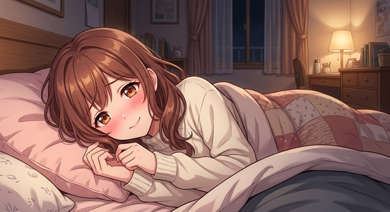 寝落ちした君に、ツンデレ幼馴染がこっそり明かす本音と甘やかし添い寝の台本
