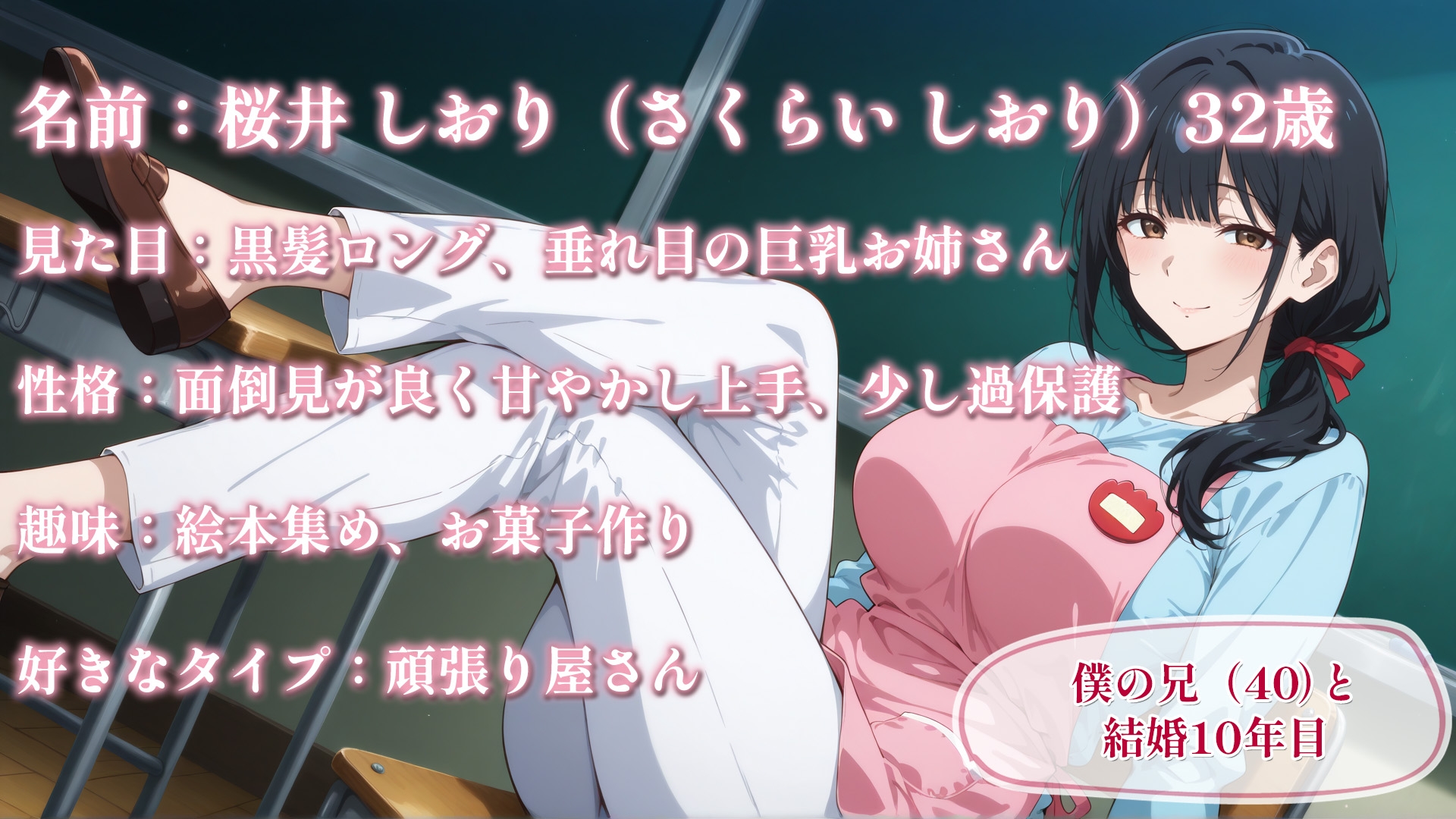 社畜の僕を、保育士の義姉が夜の保育園で独占あまあまセックスしてくれた一部始終