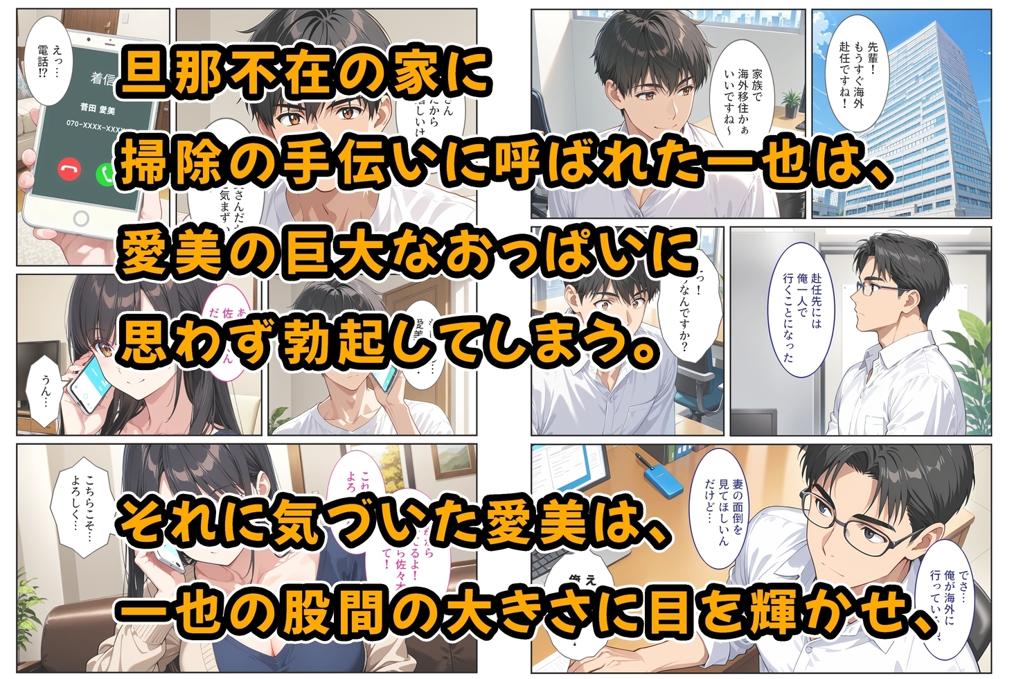 海外赴任する上司に『妻を頼む』と言われたので欲求不満の爆乳妻を種付けて孕ませました！ – Preview 4