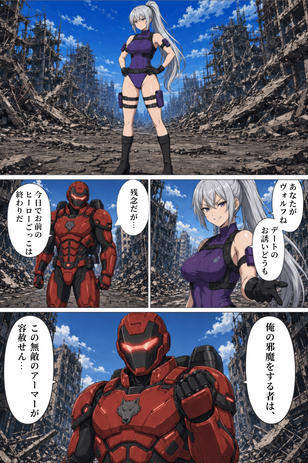 激突!巨大化ヒロインVS鋼鉄ヒーロー