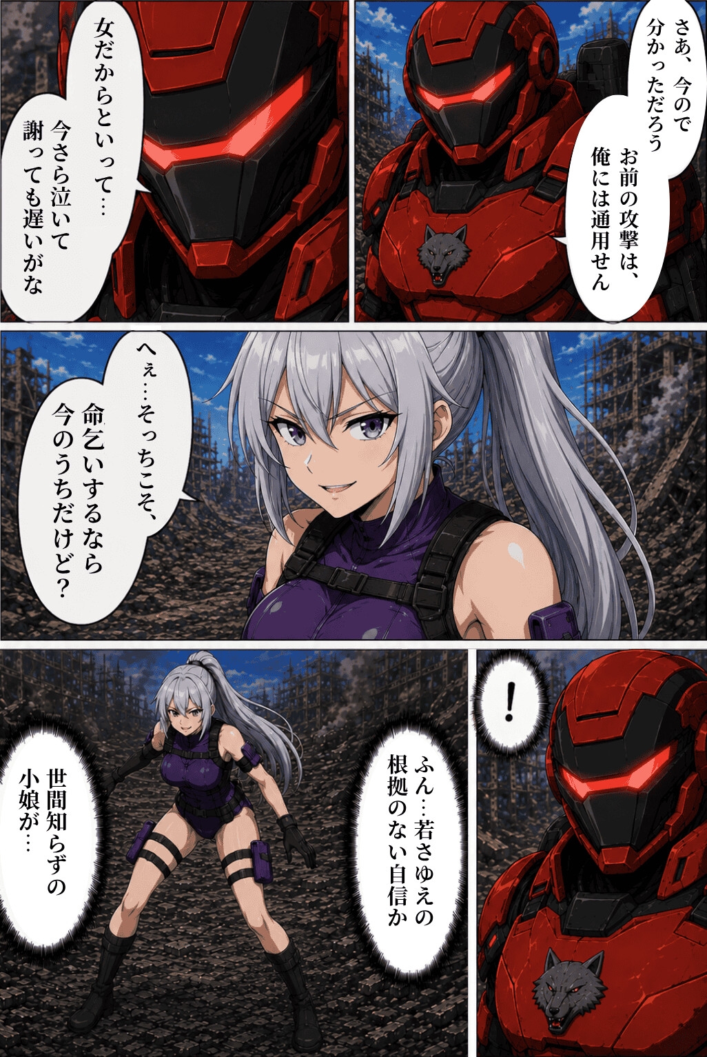 激突!巨大化ヒロインVS鋼鉄ヒーロー