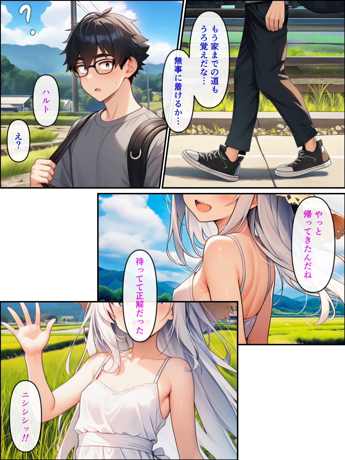 久しぶりに帰った田舎で、幼なじみと思い出巡りする話