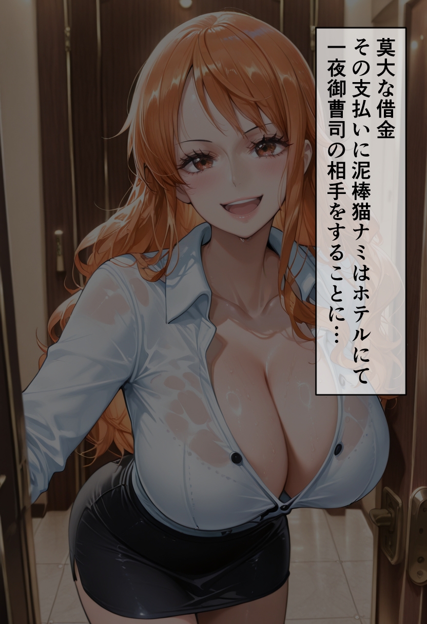 ワ◯ピース 女航海士 ナ◯がホテルで金持ち客に完全堕ち～巨乳と尻で搾り取る一夜～