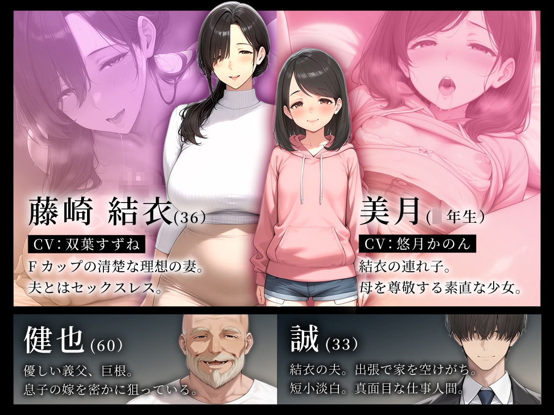 【おさわりシミュレーション×ADV】義父にポルチオ調教でNTRされた人妻が娘も巻き込んで親子丼で種付けされた話_前編