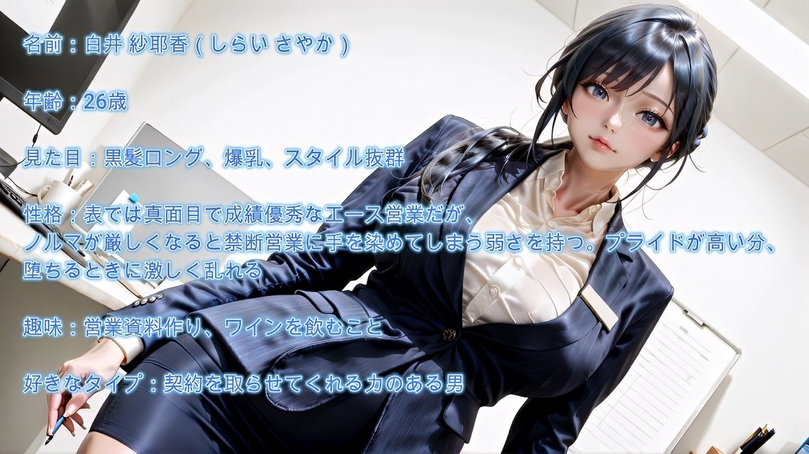 【4K】爆乳の保険営業OL。ノルマの為に禁断の枕営業で闇堕ち