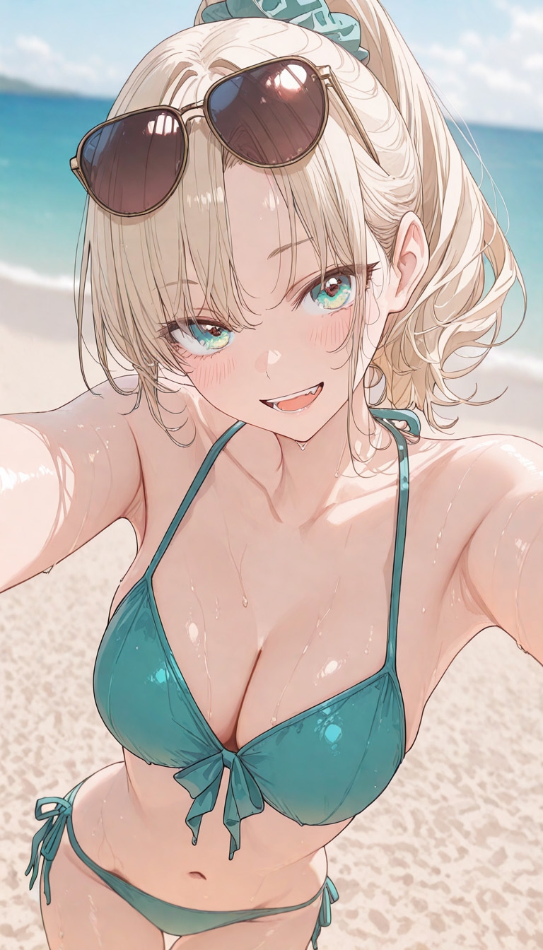 ビキニ美女と浜辺H(500枚)