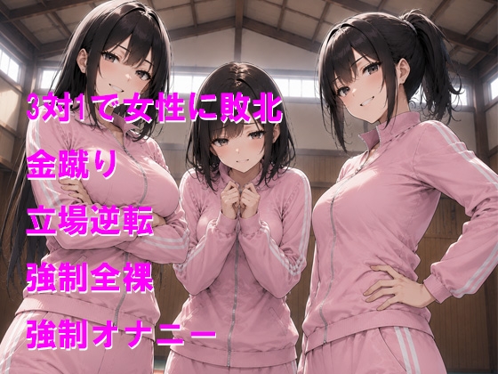 ボクシング部男子3人で護身術部1人の金蹴りにボコられて無様な強○オナニー – Preview 2