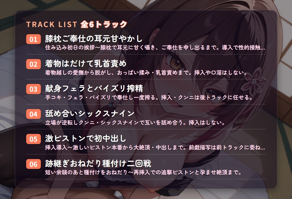 【ご奉仕囁き×種付け懇願】献身住み込み家政婦の旦那さまとろとろ甘やかし搾精 ～跡継ぎ孕むまで朝まで奉仕えっち♡～(全50分) – Preview 3