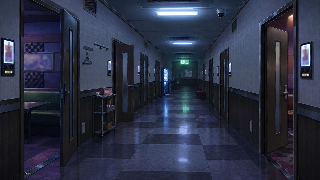 だれもいない深夜のカラオケボックス|背景差分素材60枚【TRPG/CoC】