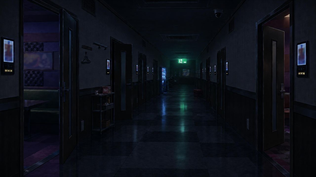 だれもいない深夜のカラオケボックス|背景差分素材60枚【TRPG/CoC】