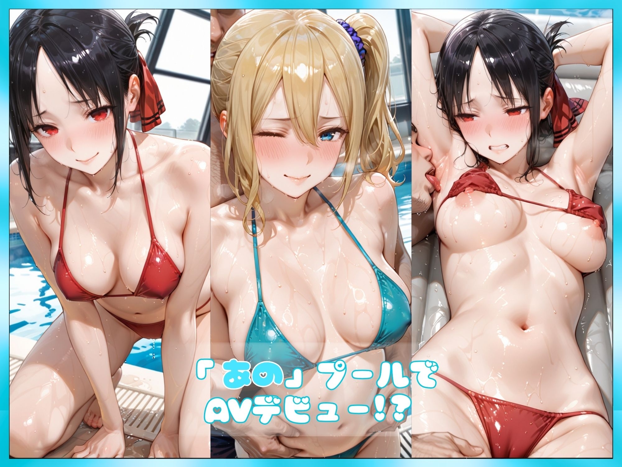 例のプールでAVデビュー！発情バニーの性欲解禁【かぐ○&あ○】