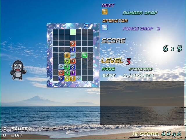 嗚呼 電卓インベーダー的 落ち物ゲーの様な GAME – Preview 3