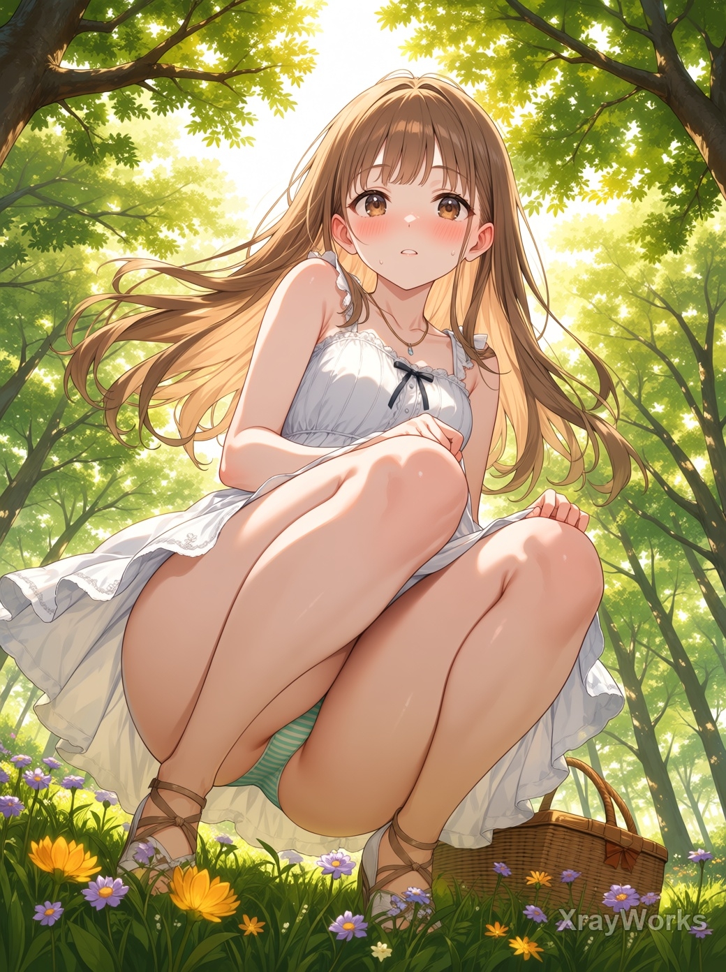 木漏れ日の秘密 ～白ワンピ美少女のチラリズムCG集～ 全119枚 – Preview 3