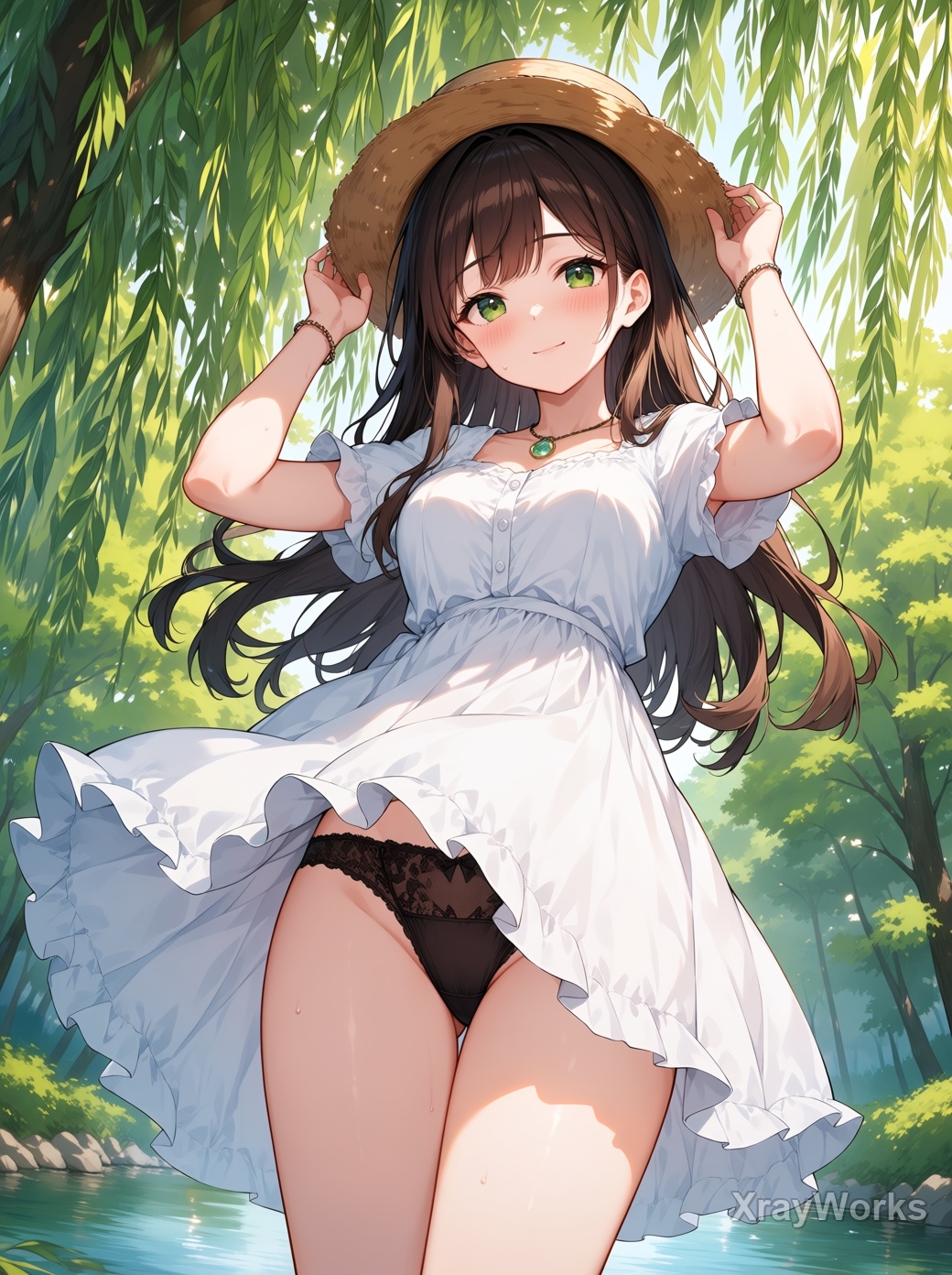 木漏れ日の秘密 ～白ワンピ美少女のチラリズムCG集～ 全119枚 – Preview 9