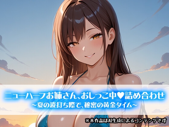 ニューハーフお姉さん、おしっこ中詰め合わせ ～夏の波打ち際で、秘密の黄金タイム～