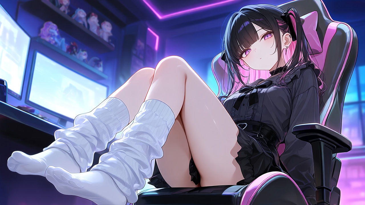 【AIイラスト集】地雷系美少女〜魅せるルーズソックスファッション〜 – Preview 3