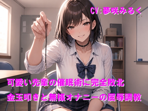 可愛い先輩の催○術に完全敗北 金玉叩きと無様オナニーの屈辱調教 – main preview