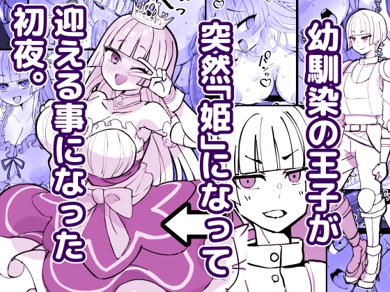 幼馴染の王子が突然「姫」になって迎える事になった初夜。