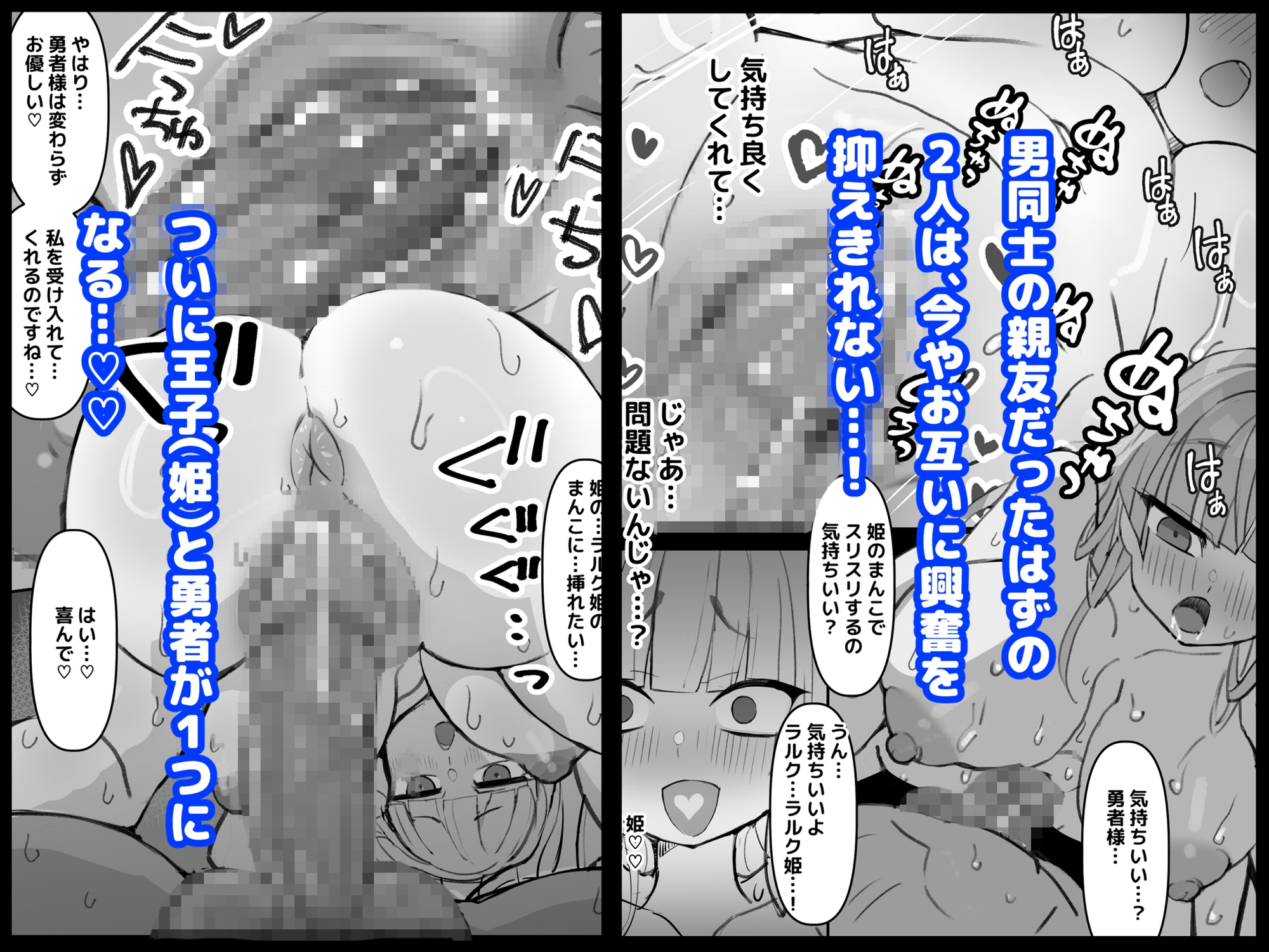 幼馴染の王子が突然「姫」になって迎える事になった初夜。