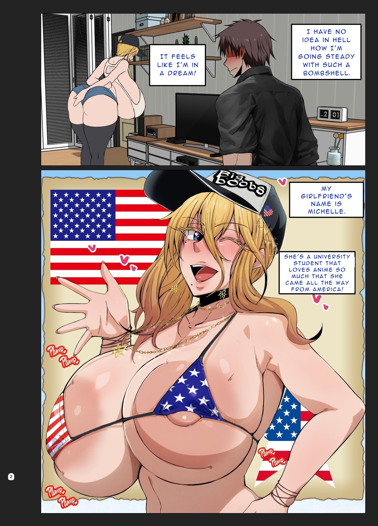 【英語版】USAギャルとイチャラブセックス【フルカラー40ページ】