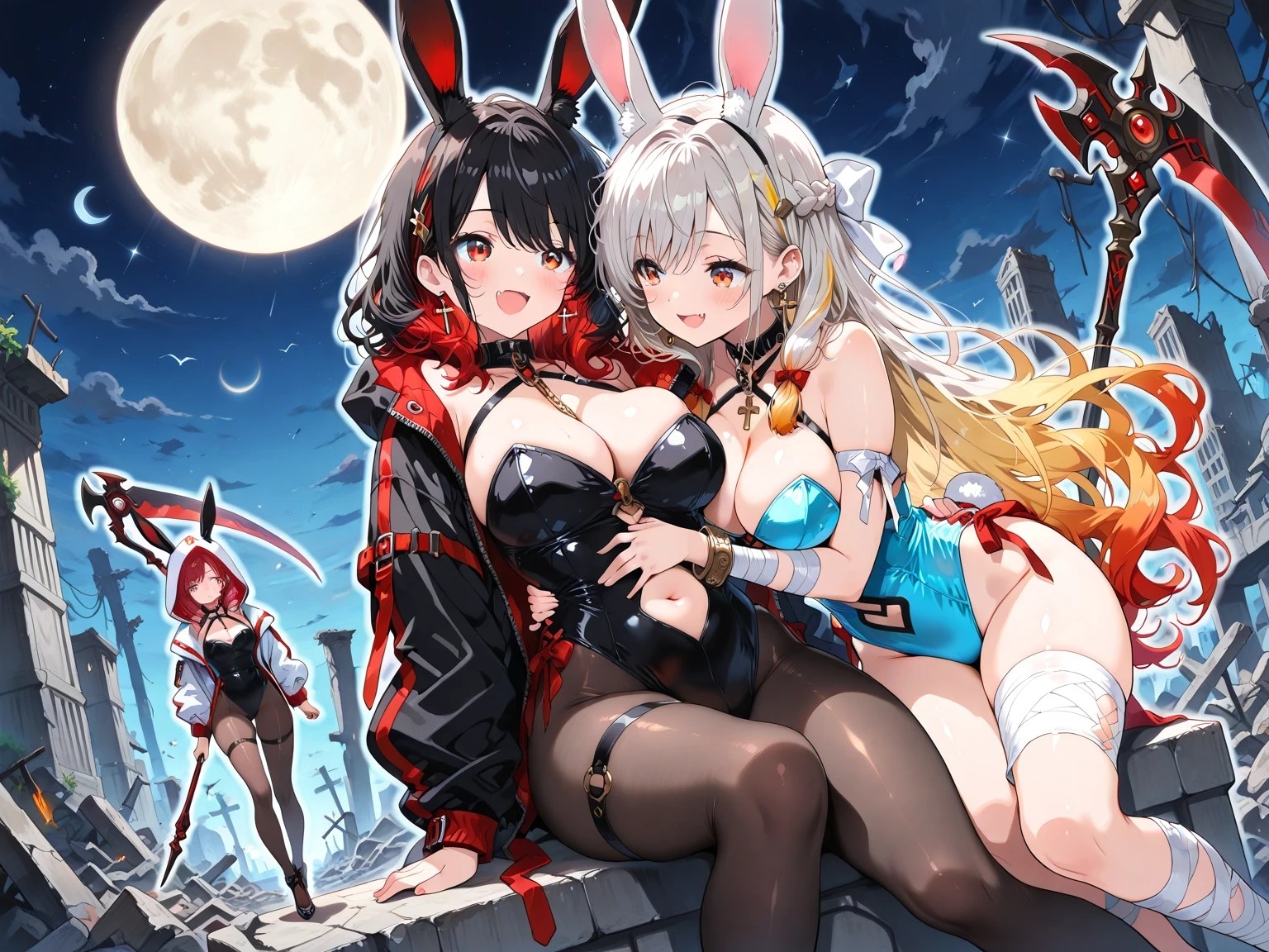 黒タイツ美少女イラスト集10モン娘編2