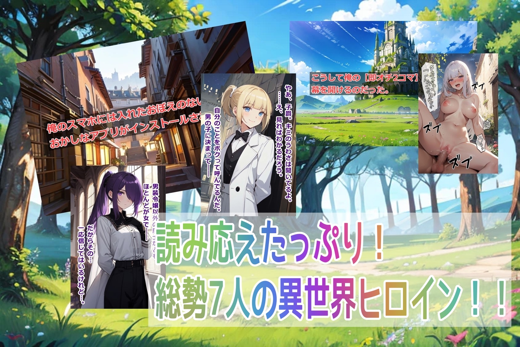 おかしなスマホアプリで異世界の「男装令嬢・騎士様」を【即オチ2コマ】させる話 – Preview 3