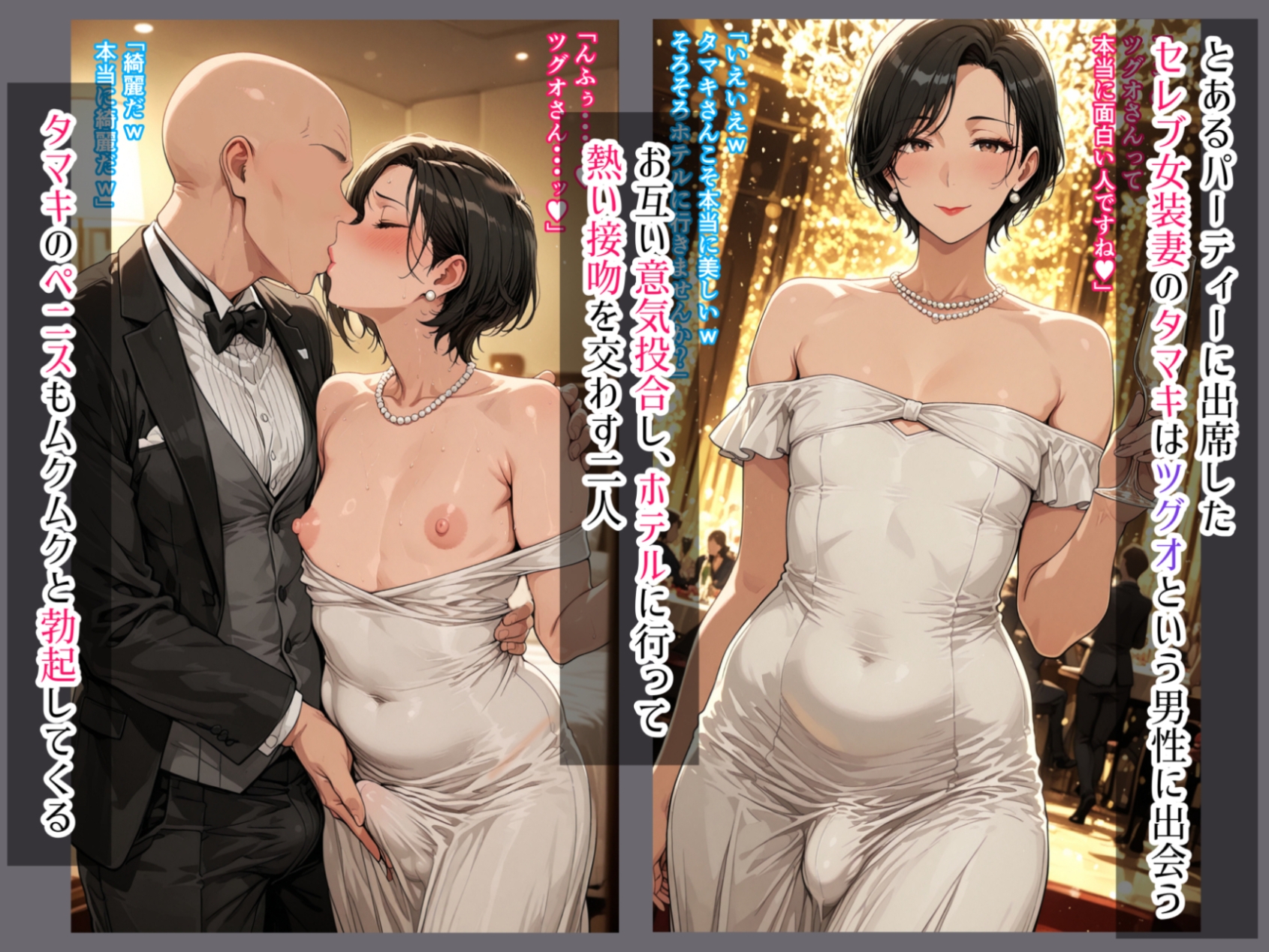 セレブ女装妻が糞漏らしホモセックス