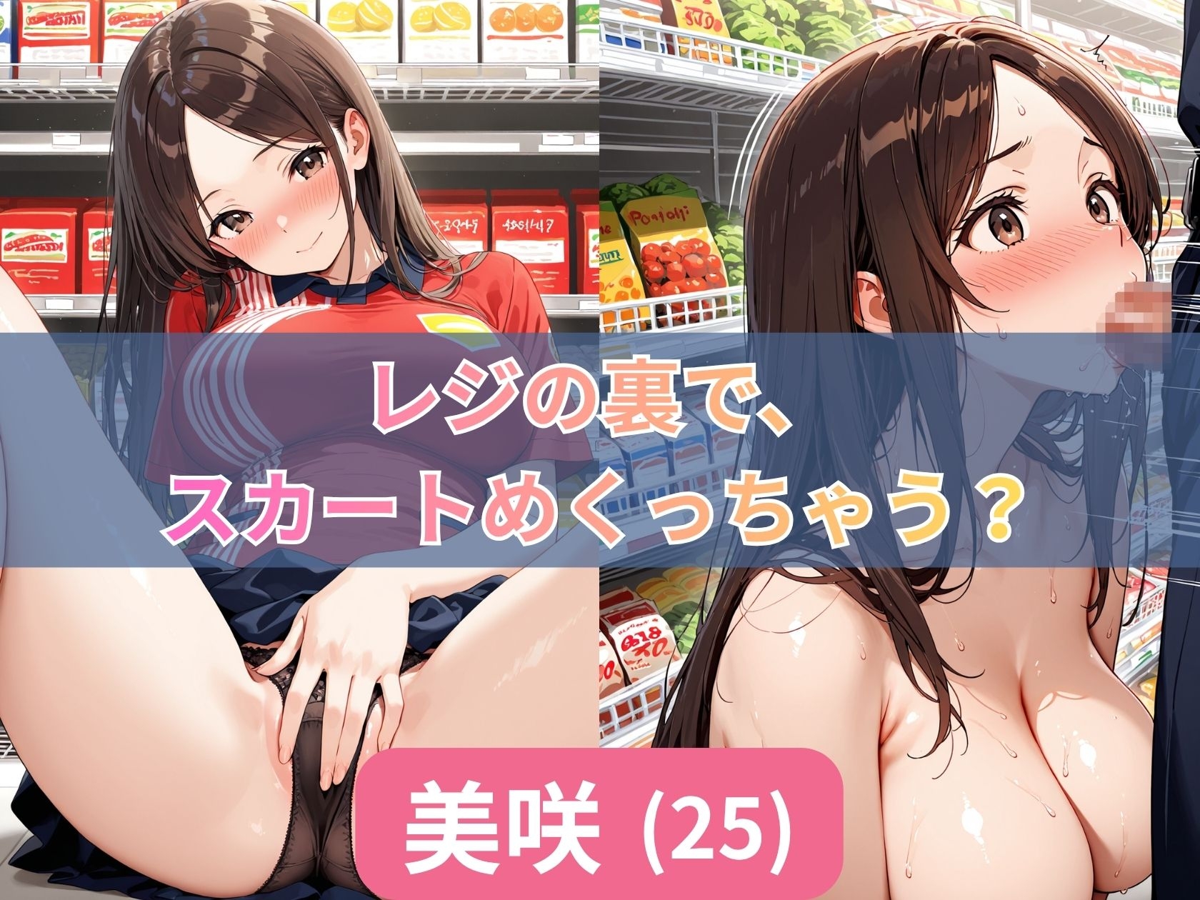 バイト先のはち切れ爆乳主婦4人と汗だくセックスする本 – Preview 9
